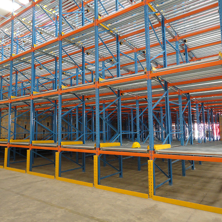 Estanterías de fábrica sistema FIFO estante de acero de alta resistencia estantería industrial almacenamiento flujo de palets con rodillo