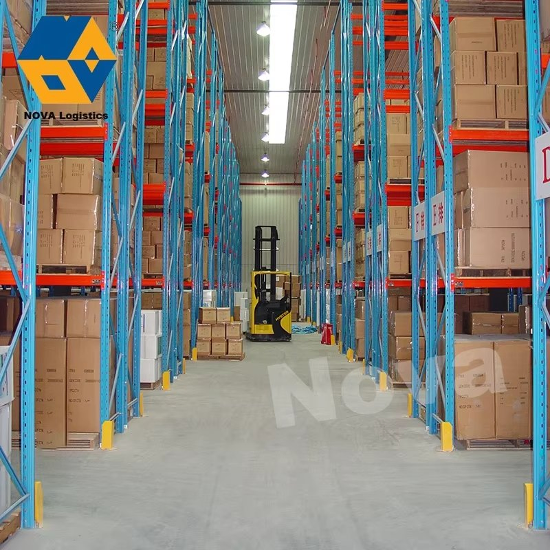 Sistema de estanterías de palets ajustable de alta resistencia, estantería de almacenamiento de múltiples niveles, recubrimiento en polvo electrostático, estantería de almacenamiento en almacén, estante de palets selectivo 1000kg