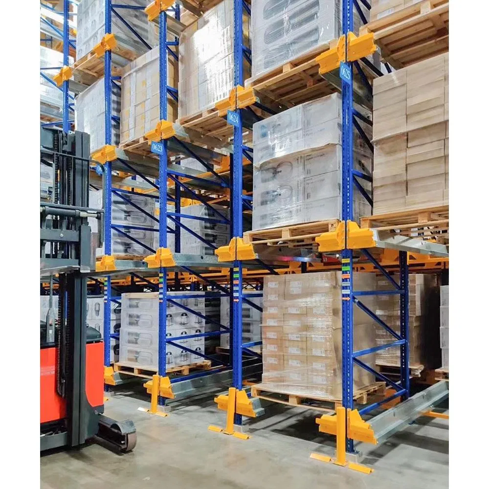 Sistema de estanterías móviles de palets, estanterías de transporte, estanterías de acero de alta resistencia para almacenes, estanterías de transporte para una solución de almacenamiento eficiente