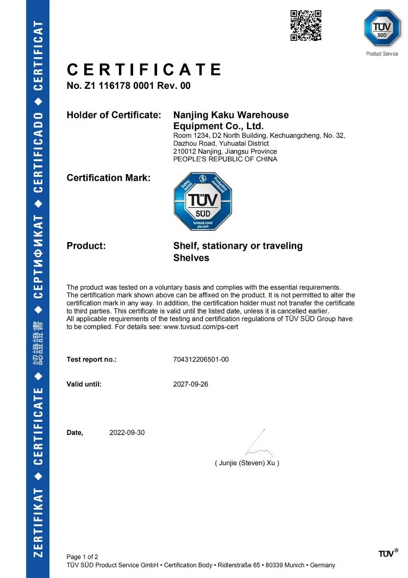 Certificado TUV