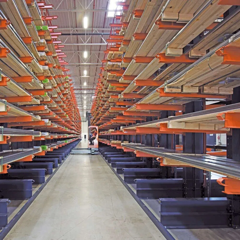 Mejor Reseñado Estante Cantilever Metálico de Alta Resistencia para Almacenamiento en Almacén Estantes Cantileverados de Doble Cara para Almacenamiento