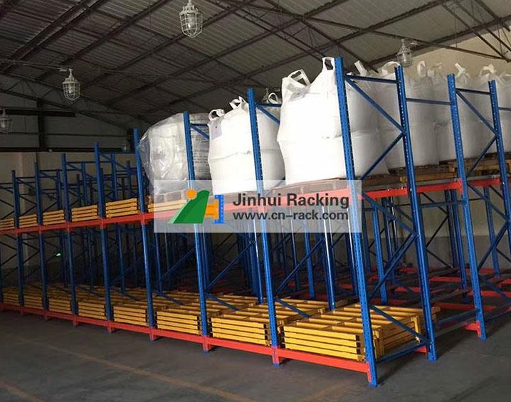Estante móvil de acero personalizado, estantería selectiva para palets, estantería de empuje hacia atrás para almacenamiento en almacén