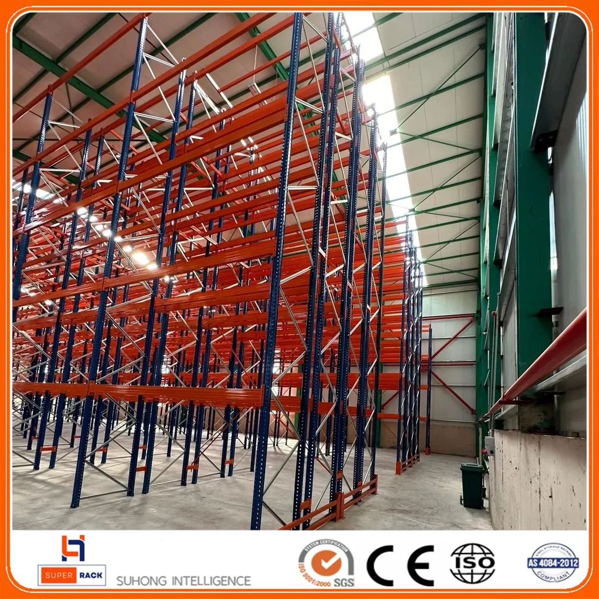 Estante de almacenamiento ajustable de fábrica líder, estante de palets de doble profundidad, estante de almacenamiento selectivo de alta resistencia para cámara frigorífica