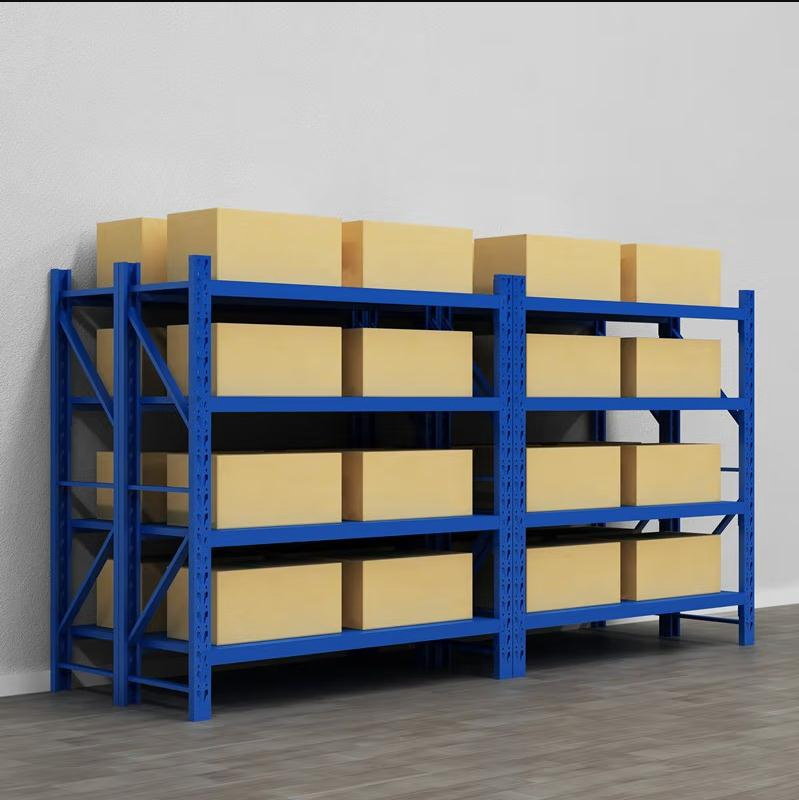Sistema de estanterías metálicas ajustables y atornilladas para almacenamiento moderno en almacenes de uso industrial