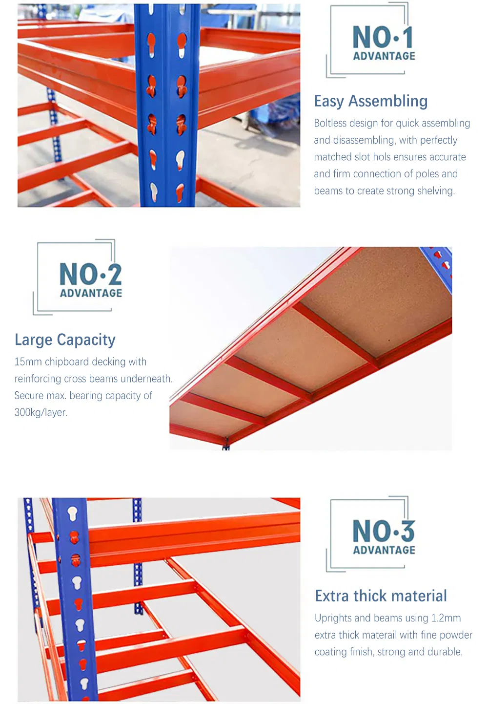 Ventajas del estante de ensamblaje sin tornillos