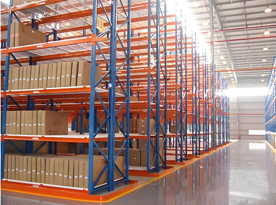 Estantería de pasillo estrecho optimizada para el peso de palets seccionales Wlb Vna 9