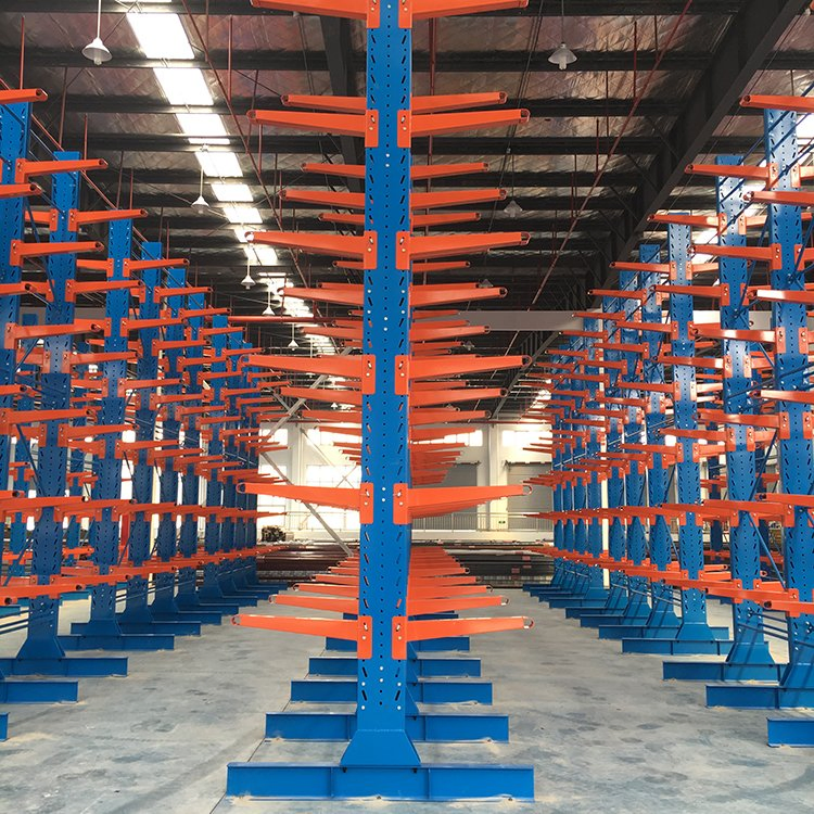 Estantería cantilever de un solo lado de alta resistencia para almacenamiento de madera