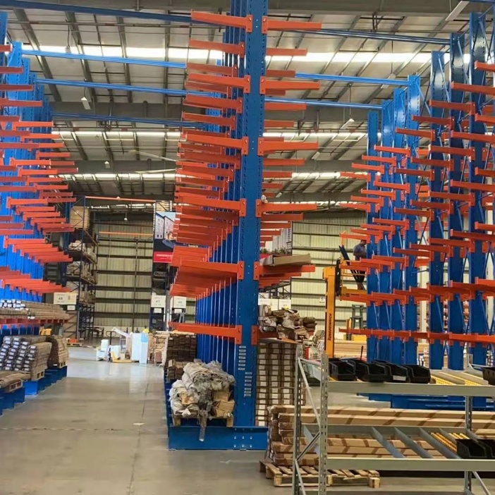 Sistema de estantería cantilever de acero de alta calidad y alta resistencia, estantes metálicos de alta capacidad, almacenamiento en almacén, producción en campo
