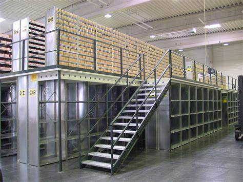 Sistema de estanterías de mezzanine de acero para almacén