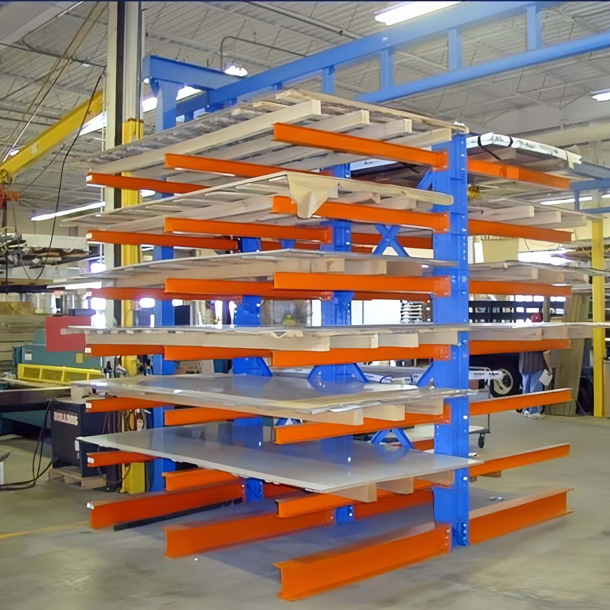Estantería cantilever de almacén de un solo lado o de doble lado con brazo