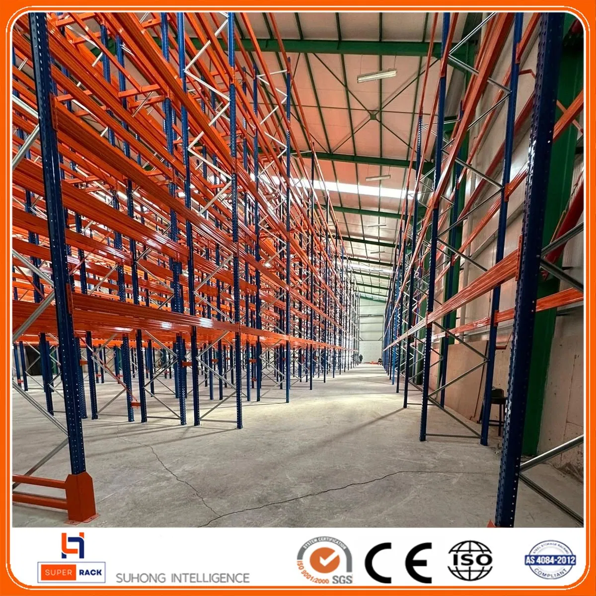 Estante de almacenamiento ajustable de fábrica líder, estante de palets de doble profundidad, estante de almacenamiento selectivo de alta resistencia para cámara frigorífica