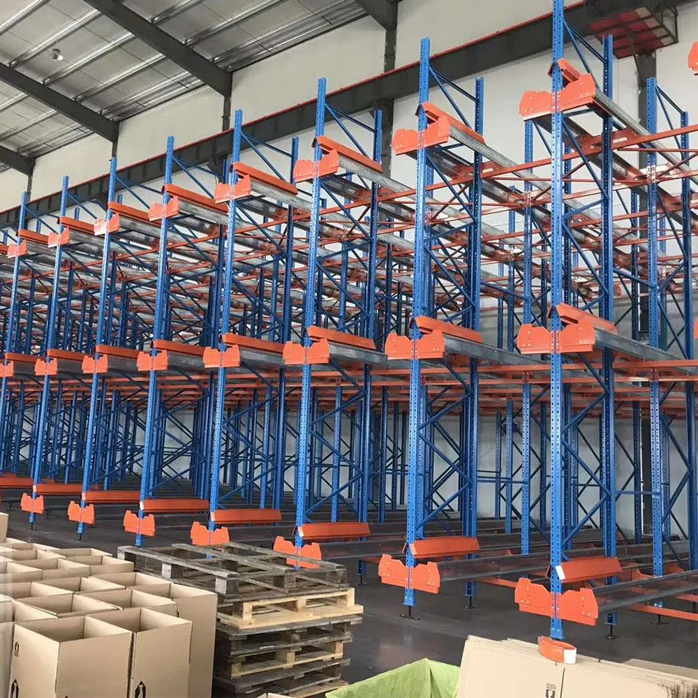 Mejor Vendedor Metal Acero Radio Automático Móvil Almacén Almacenamiento Paleta Transporte Alta Seguridad Estante de Paletas