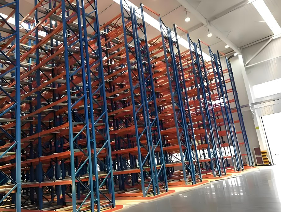 Estantería de pasillo estrecho optimizada para el peso de palets seccionales Wlb Vna 9