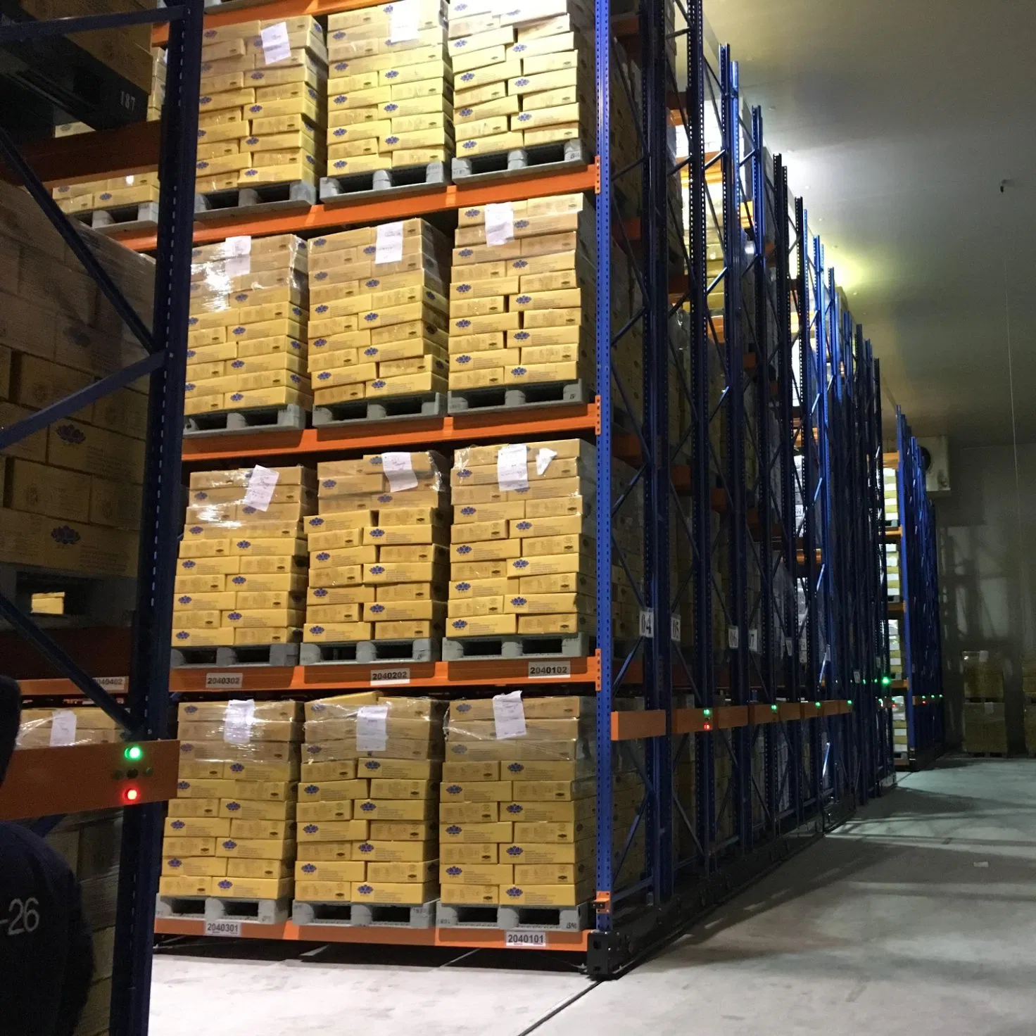 Sistema de estanterías deslizantes de palets móviles de alta densidad para almacenamiento en almacén