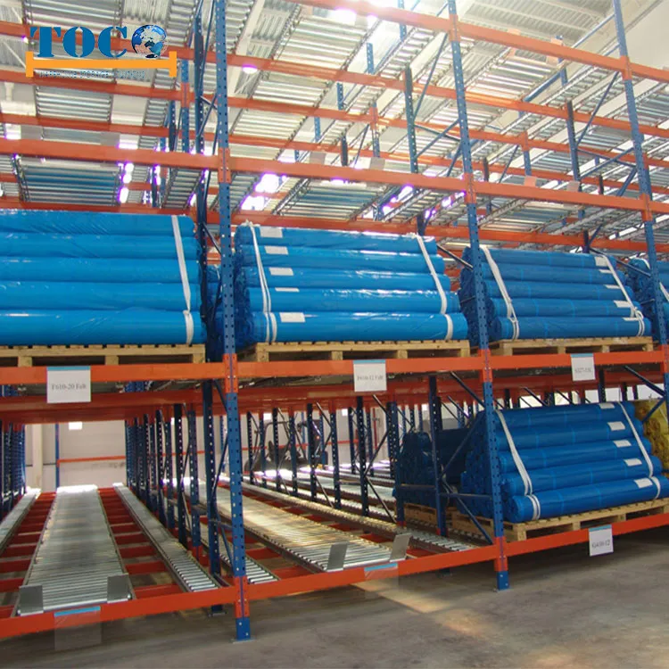 Proveedor chino estantería de flujo de palets para sala fría industrial para productos químicos