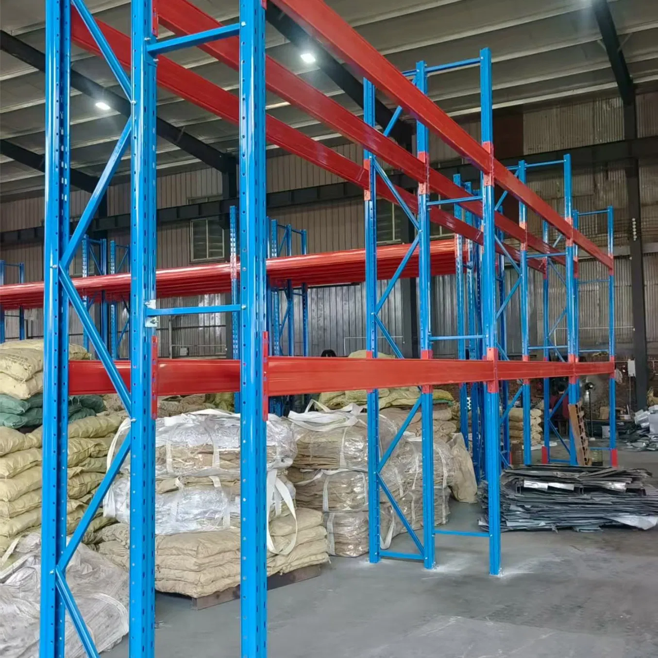 Estantería de entreplanta, estantería de empuje, estante laminado
