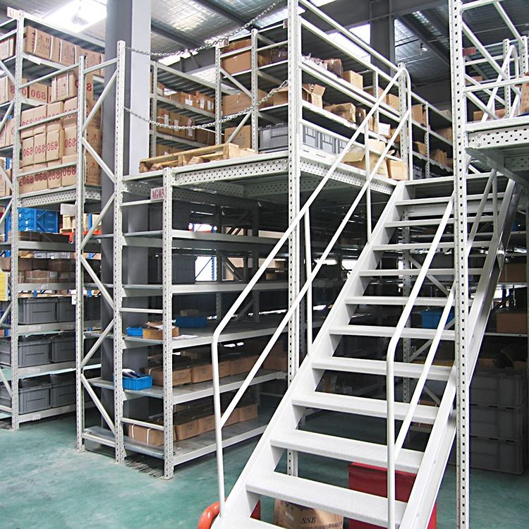 Estante de almacenamiento industrial de alta capacidad, unidades de estantería de acero, sistema de estantería de mezzanine soportado por estantes para palets con CE