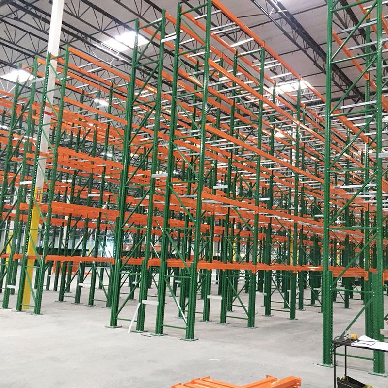 Sistema de Almacenamiento de Almacén de Industria de Alta Capacidad Estante de Paletas Selectivas Doble Profundidad Automático de Acero Metálico con Rollo de Tela de Alta Apilabilidad