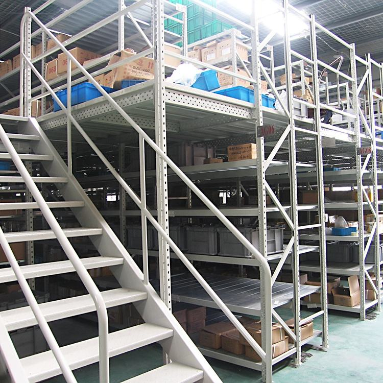 Estante de almacenamiento industrial de alta capacidad, unidades de estantería de acero, sistema de estantería de mezzanine soportado por estantes para palets con CE