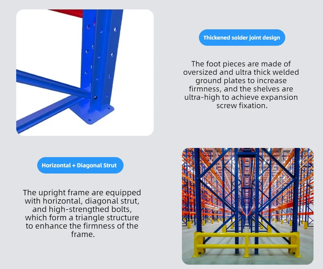 Estantería de pasillo estrecho de alta capacidad directa de fábrica para almacenamiento de almacén VNA fabricada en China