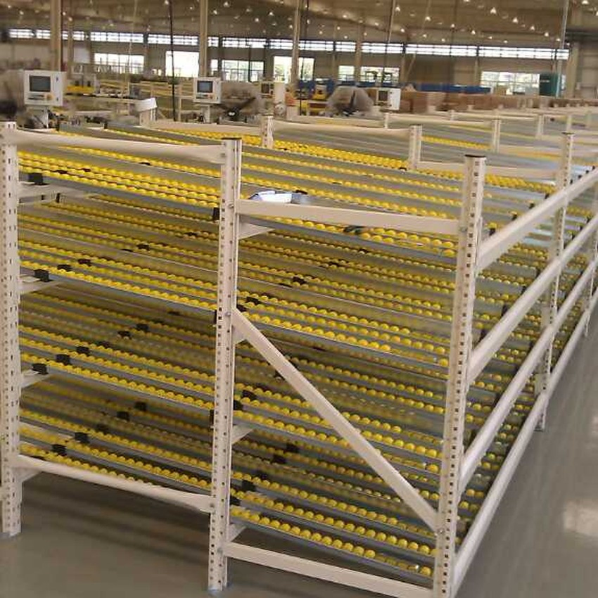 Estante de rodillos de almacenamiento intensivo profesional para estanterías de gravedad