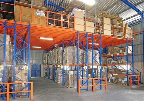 Estante de plataforma loft de acero de alta resistencia para almacenamiento en almacén, estantería de ático, sistema de estantes de piso de entrepiso
