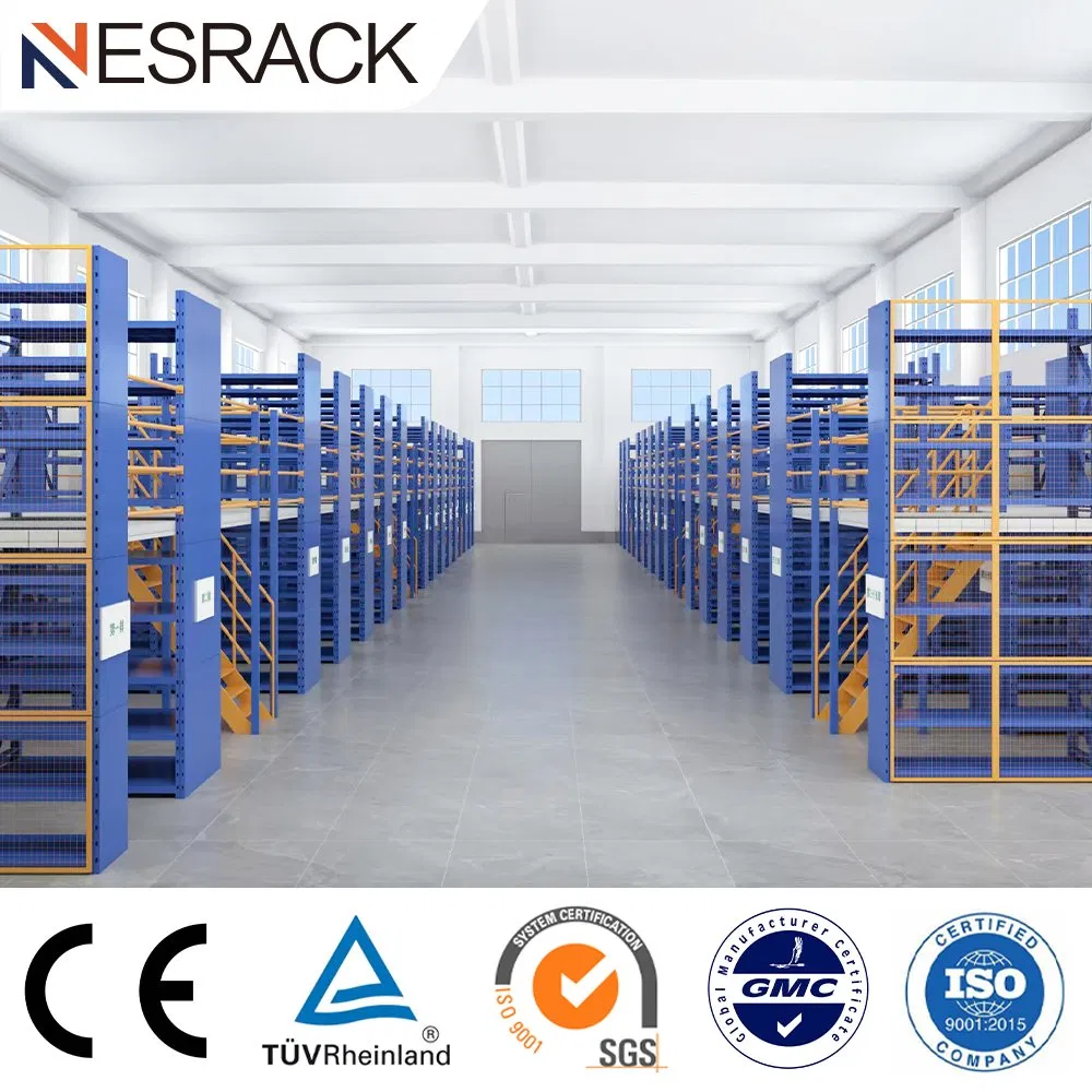 Precio de fábrica estantería de múltiples niveles estantería de almacenamiento personalizada plataforma de oficina sistema de entrepiso de acero