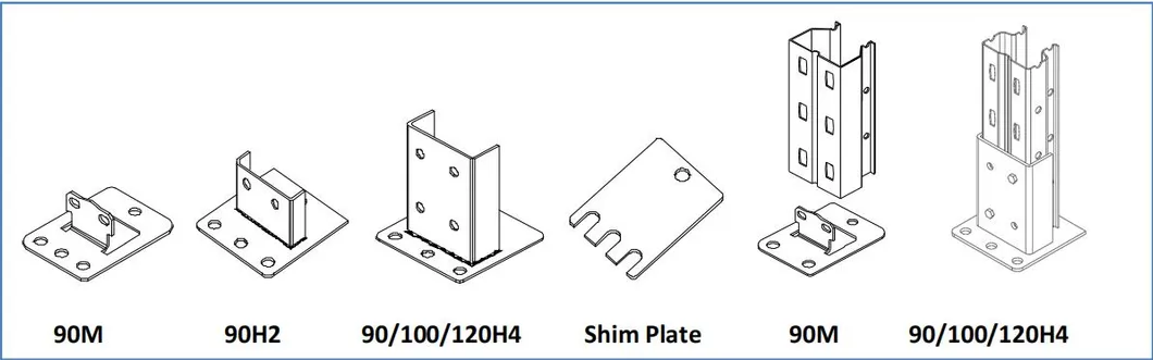 Plataforma de pie para estanterías