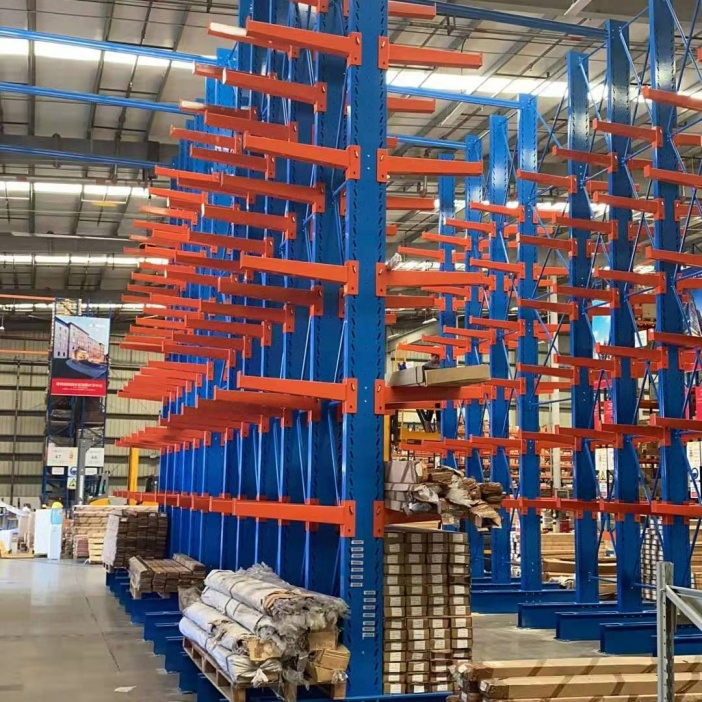 Sistema de estantería cantilever de acero de alta calidad y alta resistencia, estantes metálicos de alta capacidad, almacenamiento en almacén, producción en campo