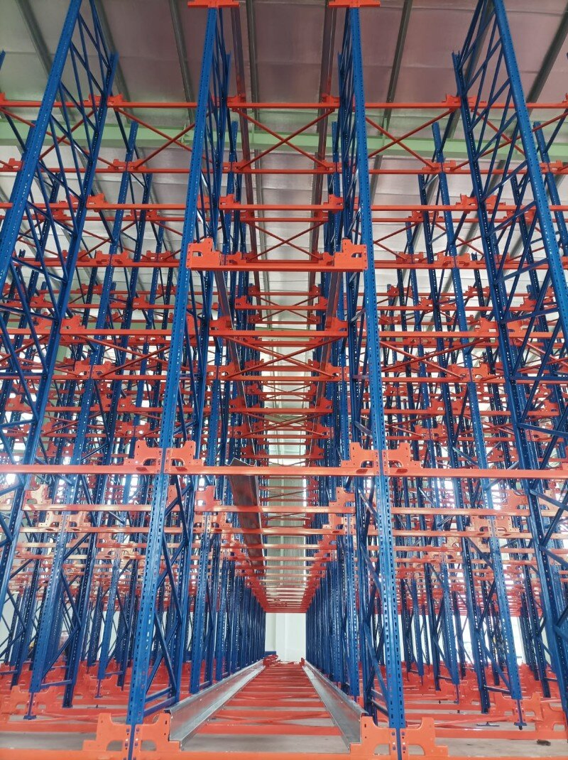 Sistema de estanterías móviles de palets, estanterías de transporte, estanterías de acero de alta resistencia para almacenes, estanterías de transporte para una solución de almacenamiento eficiente