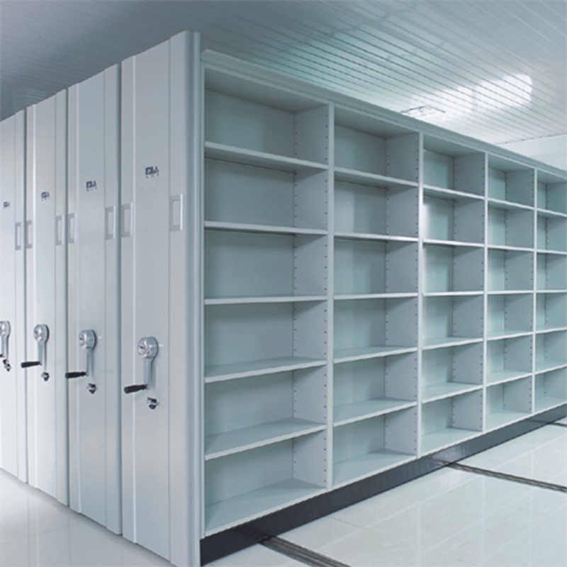 Estantería móvil de almacenamiento con compresor de archivos de empuje manual