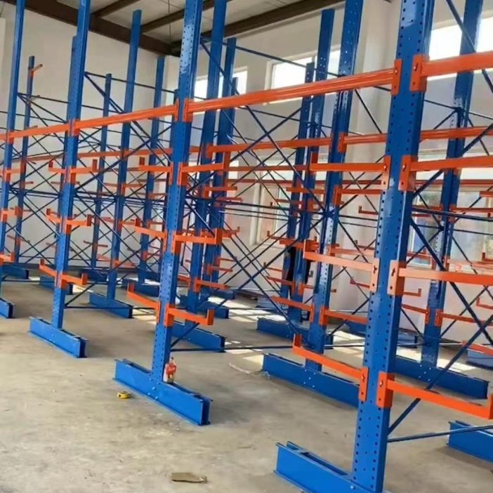 Sistema de estantería cantilever de acero de alta calidad y alta resistencia, estantes metálicos de alta capacidad, almacenamiento en almacén, producción en campo