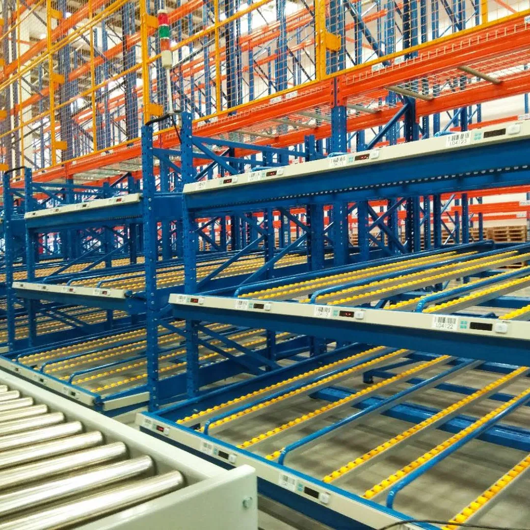 Estante de rodillos de almacenamiento intensivo profesional para estanterías de gravedad