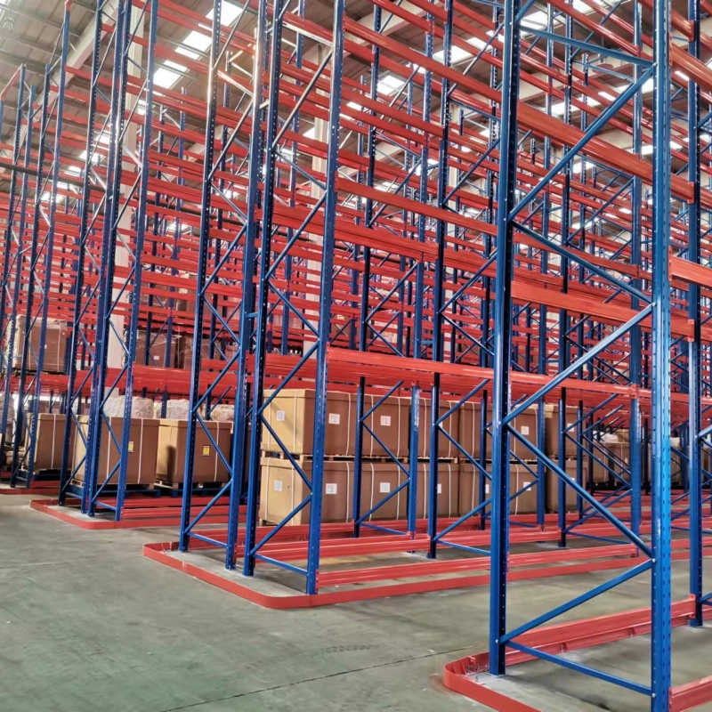 Estantería de palets de pasillo muy estrecho, sistema de almacenamiento de estanterías de palets, estantería industrial de acero de alta resistencia personalizada de múltiples niveles