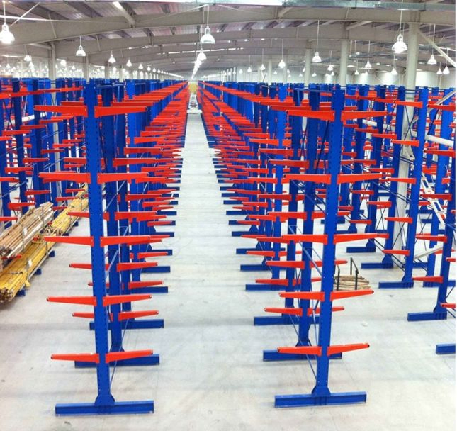 Mejor Reseñado Estante Cantilever Metálico de Alta Resistencia para Almacenamiento en Almacén Estantes Cantileverados de Doble Cara para Almacenamiento
