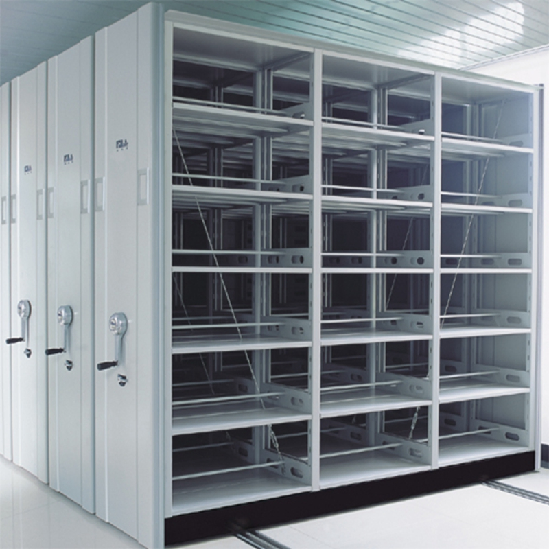 Estantería móvil de almacenamiento con compresor de archivos de empuje manual