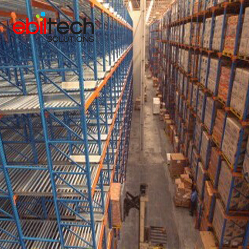 Estante de flujo de palets de rodillos de gravedad para fábrica industrial, estantes metálicos de almacén