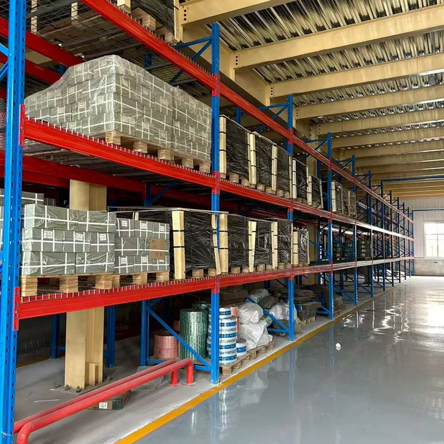 Estantería de entreplanta, estantería de empuje, estante laminado
