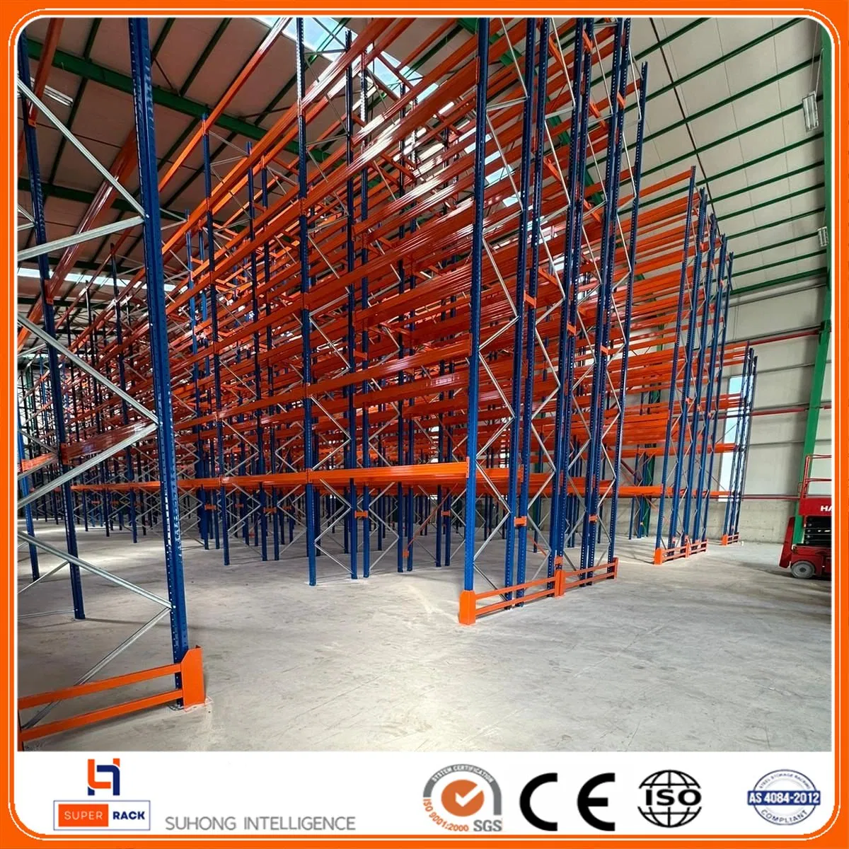 Estante de almacenamiento ajustable de fábrica líder, estante de palets de doble profundidad, estante de almacenamiento selectivo de alta resistencia para cámara frigorífica
