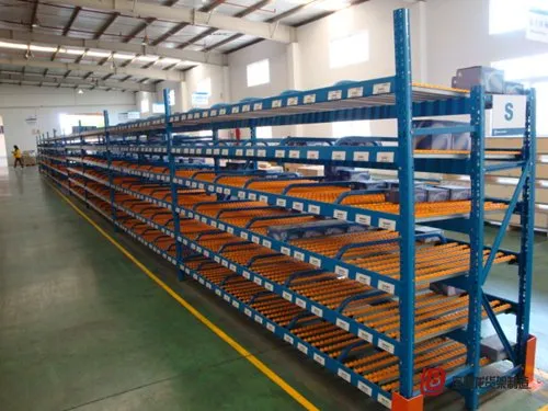 Estante de rodillos de gravedad para cajas de almacenamiento en almacén de mediana resistencia