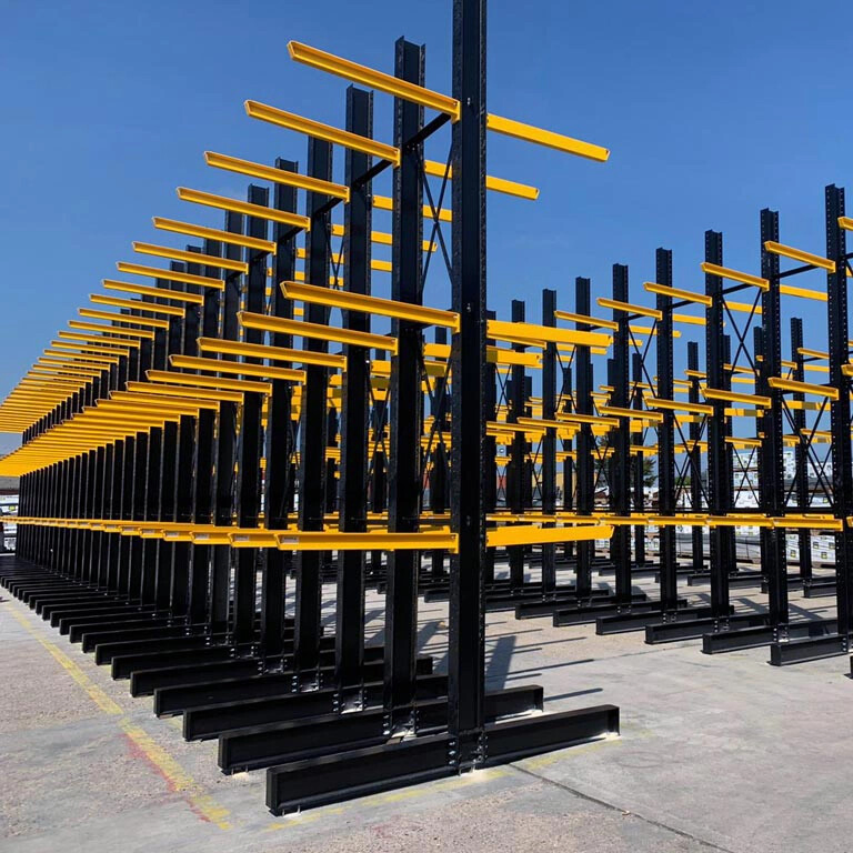 Mejor Reseñado Estante Cantilever Metálico de Alta Resistencia para Almacenamiento en Almacén Estantes Cantileverados de Doble Cara para Almacenamiento