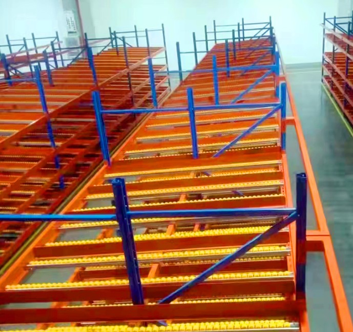 Estantería de rodillos de alta resistencia para manejo de grandes cajas de carga industrial