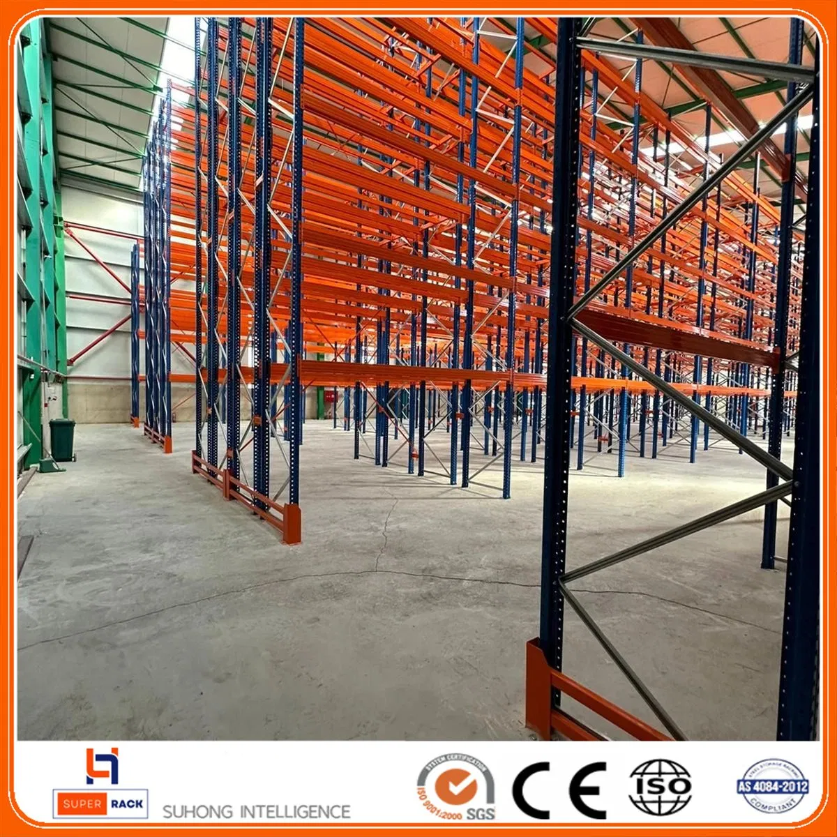 Estante de almacenamiento ajustable de fábrica líder, estante de palets de doble profundidad, estante de almacenamiento selectivo de alta resistencia para cámara frigorífica