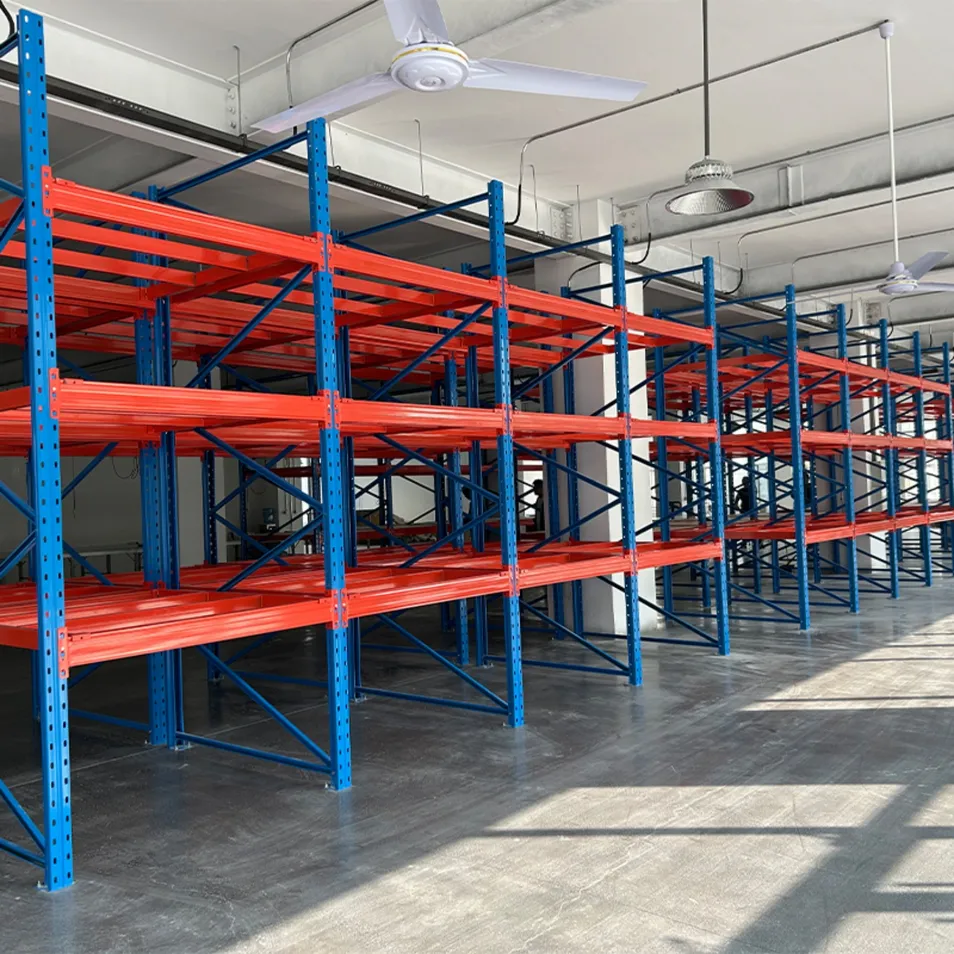 Estantería de entreplanta, estantería de empuje, estante laminado
