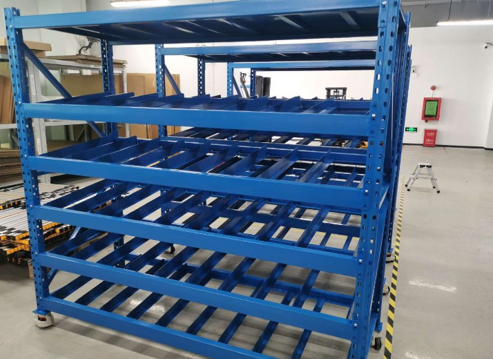 Estantería de rodillos flexible para mercancías estacionales para ajuste dinámico de stock