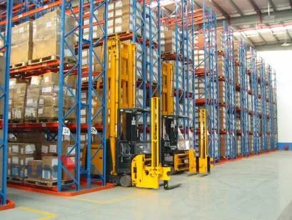 Estantería de palets de pasillo muy estrecho, estantería selectiva de alta resistencia, estantería VNA ajustable para almacenamiento industrial en almacenes