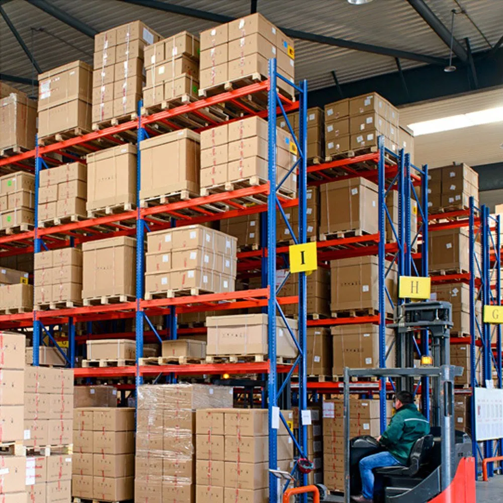 Estante de almacenamiento selectivo de palets de metal hierro acero ajustable de alta resistencia para almacén, precio bueno, exhibición de rollos de tela en tienda de supermercado
