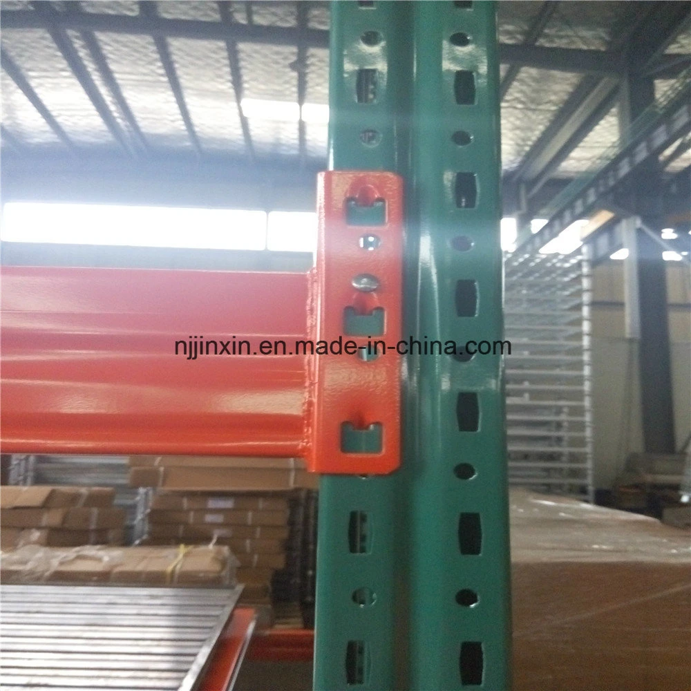 Estantería de metal para almacenamiento en almacén de acero con empuje doble y túnel