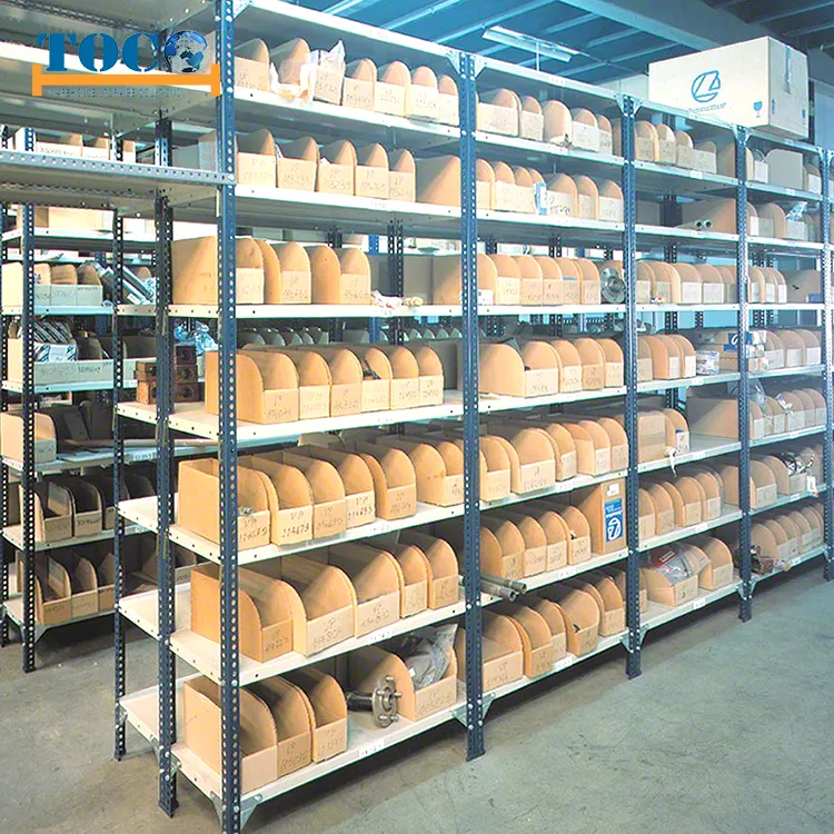 Estante de metal acero ángulo remache sin tornillos para almacenamiento en cantilever de carga pesada en almacén industrial de China