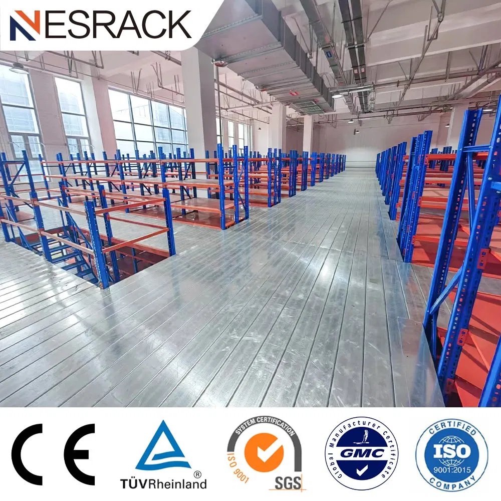 Precio de fábrica estantería de múltiples niveles estantería de almacenamiento personalizada plataforma de oficina sistema de entrepiso de acero